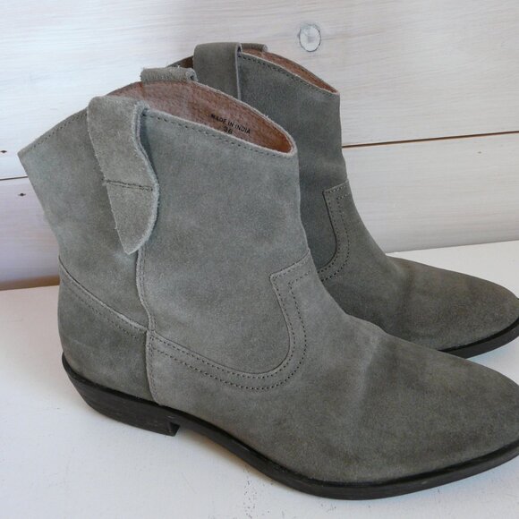 FAT FACE LADIES Pull On SUEDE LEATHER ZIP ANKLE SHORT BOOTS 7.5 EU 38 - Picture 4 of 13